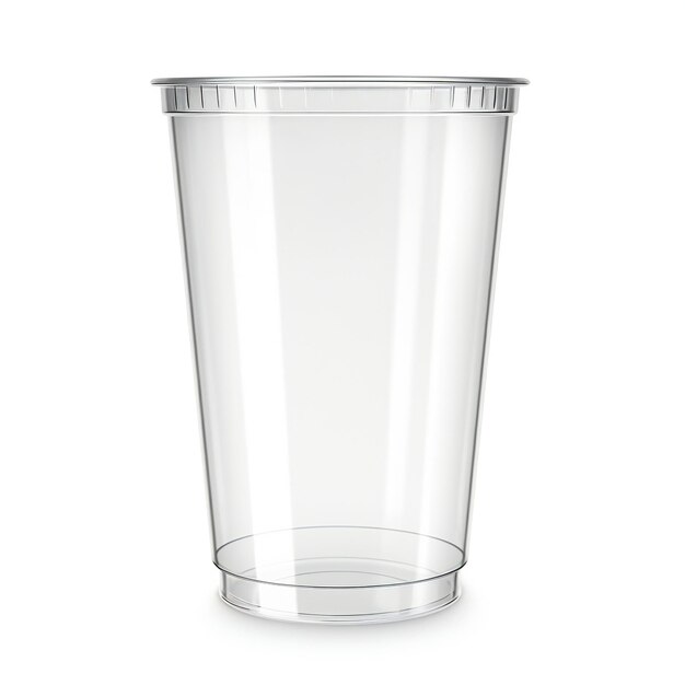Foto copo de vidro vazio isolado em fundo branco