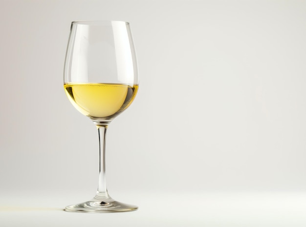 Foto copo de vinho branco com espaço para cópia