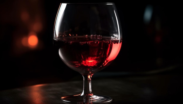 Copo de vinho de luxo reflete a elegância da uva cabernet sauvignon gerada por IA