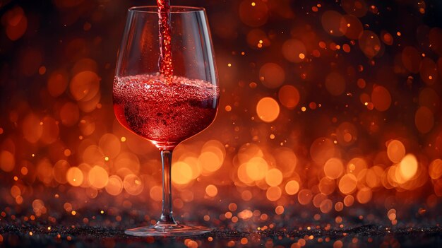 copo de vinho fundo desfocado com bokeh Generative AI