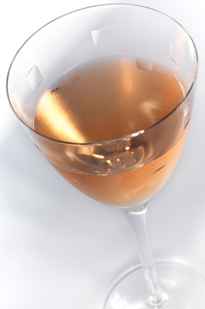 Copo de vinho rosado