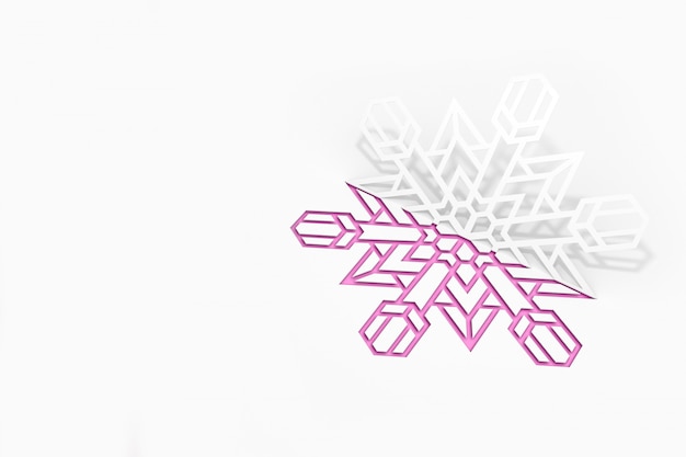 Copo de nieve de papel tallado y copo de nieve cortado silueta. Arte de concierto de año nuevo