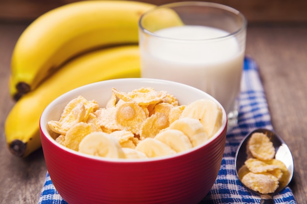 Copos de avena con leche