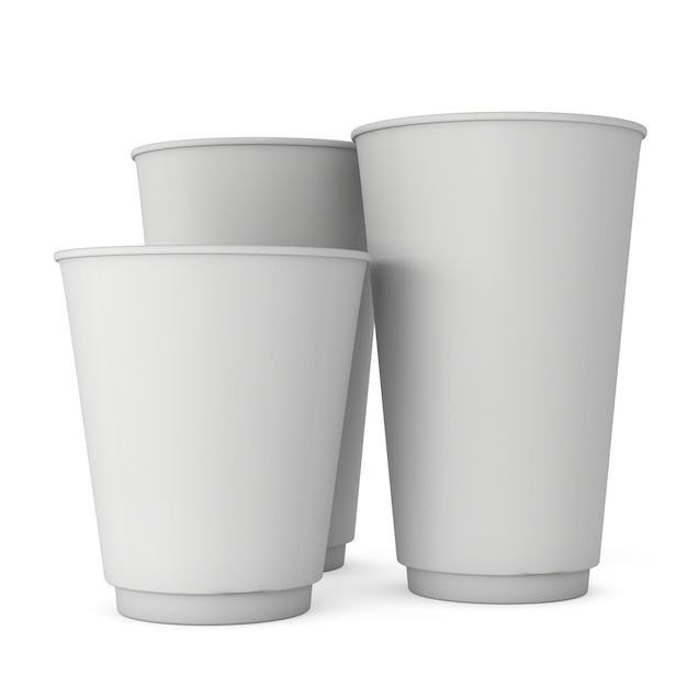 Copos de café descartáveis Caneca de papel em branco