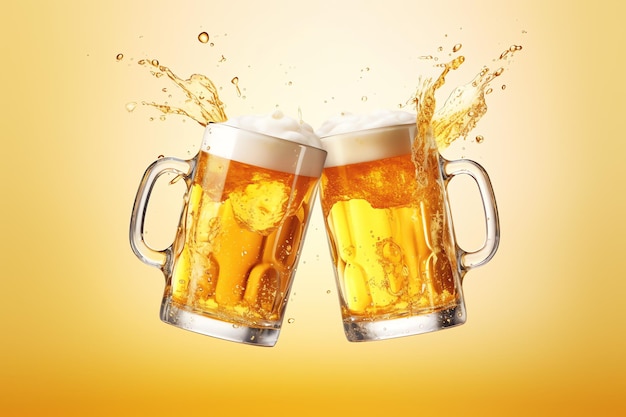 copos de cerveja gerados pela IA