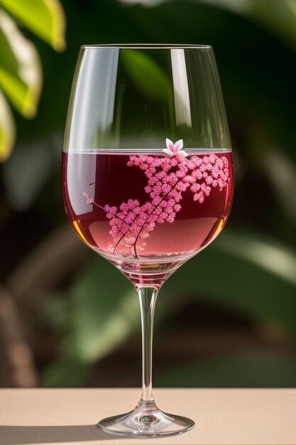 Copos de vinho brilhantes no exterior com o céu azul do Havaí