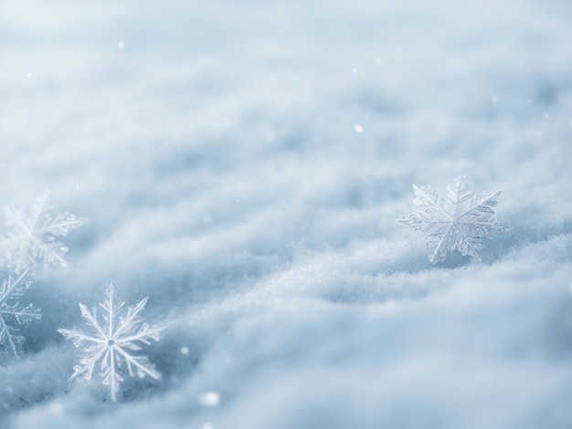 copos de nieve fondo de invierno AI generativo