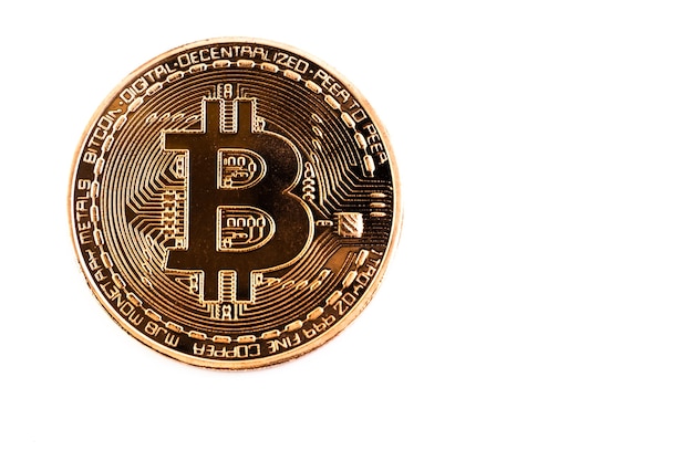 Copper bitcoin aislado