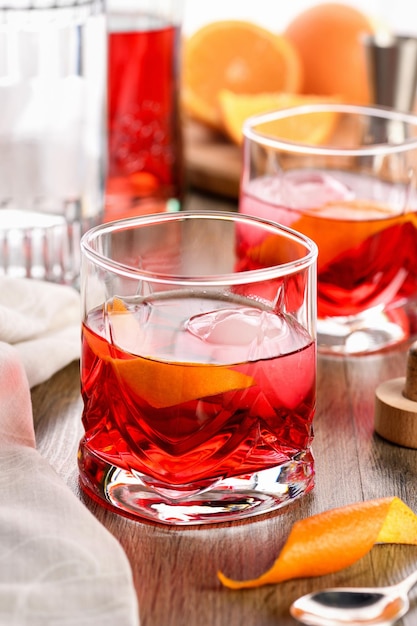 Coquetel clássico de negroni