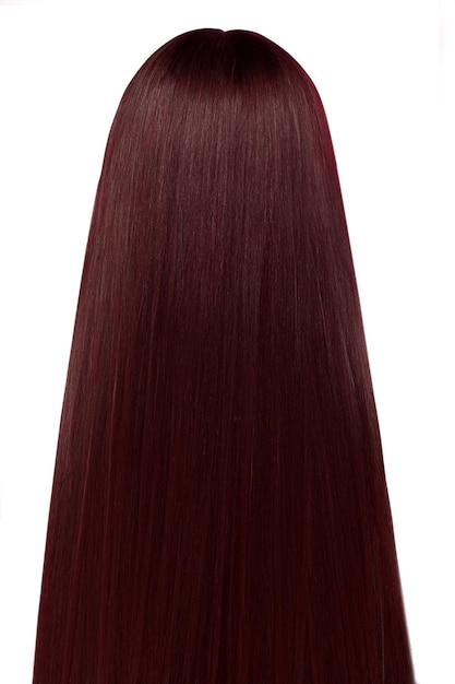 Cor natural do cabelo vermelho isolado no fundo branco