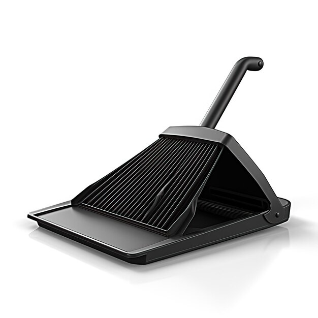 Foto cor preta dustpan vetor isométrico fundo branco iso