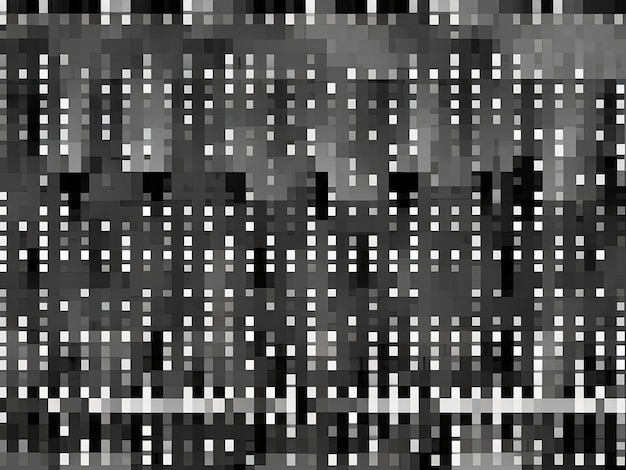 Cor preto e branco em um fundo gradiente pixelado