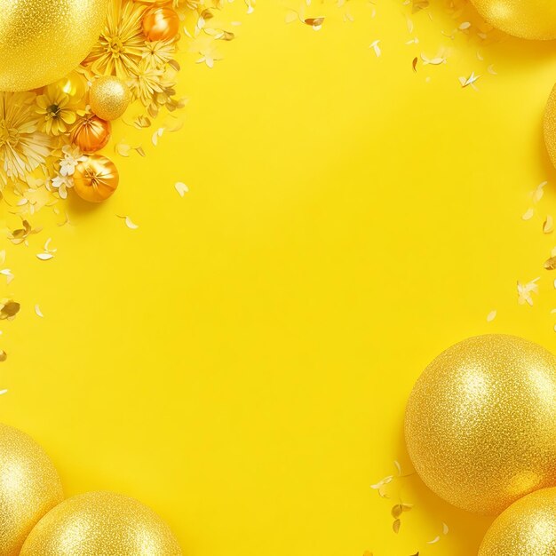 Foto coração amarelo fonte de celebração do ano novo