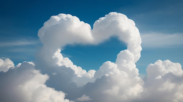 Coração feito de nuvens
