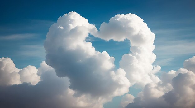 Foto coração feito de nuvens