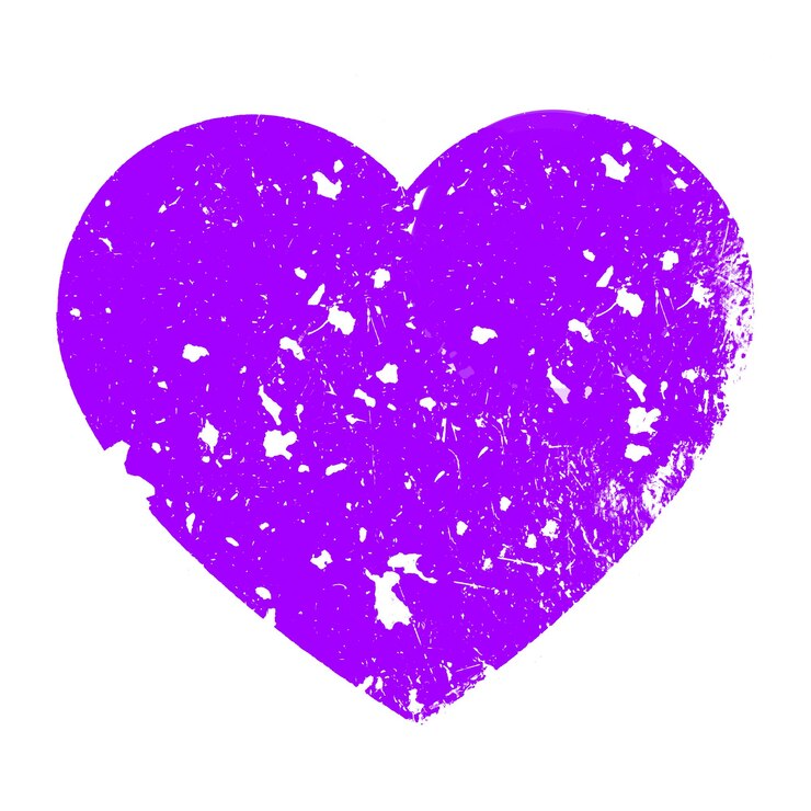 Foto coração sujo violeta