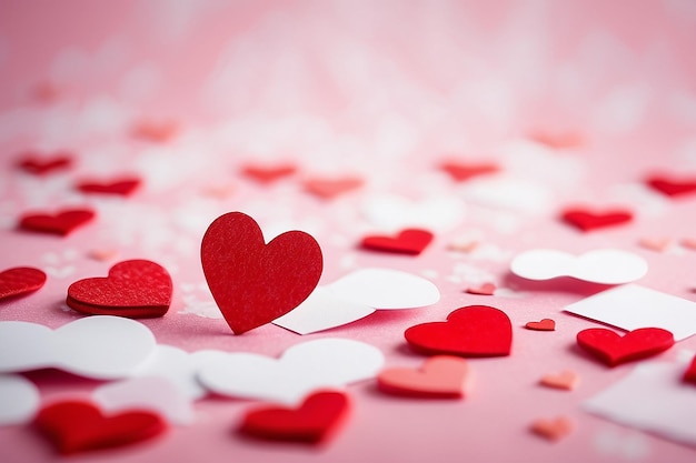 Corações turvos Fundo do dia dos namorados Conceito de amor para o dia das mães e dia dos namorados