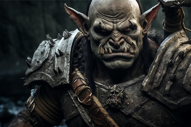 Corajoso guerreiro Orc.