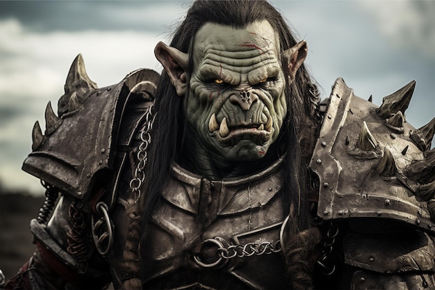 Corajoso guerreiro Orc.