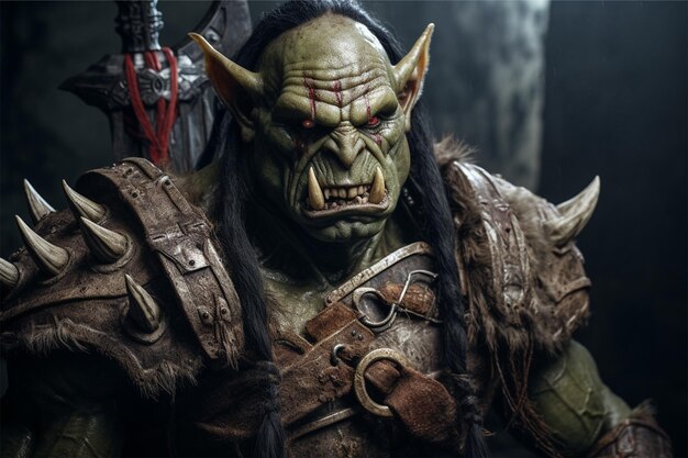 Corajoso guerreiro Orc.