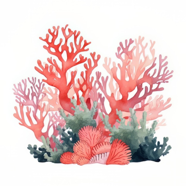 Foto coral acuarela