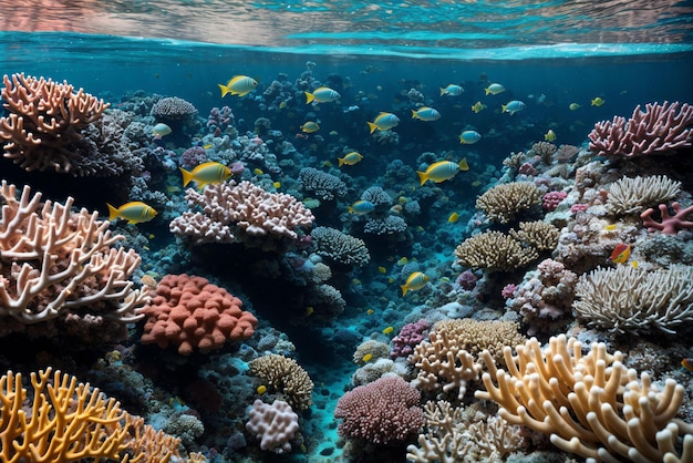 Foto coral bajo el agua