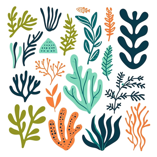 coral y algas clipart que es muy lindo y simple
