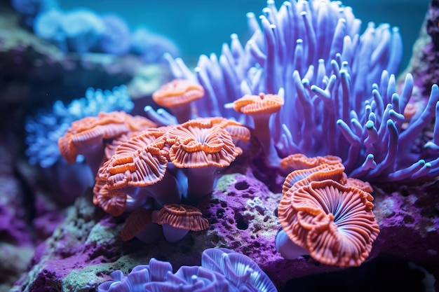 coral de colores sin agua Generativo Ai