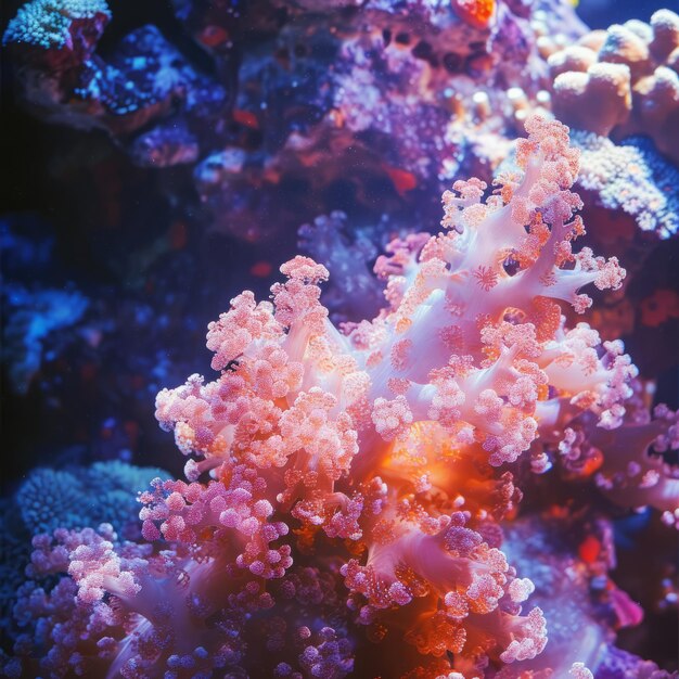 Foto coral de fundo brilhante