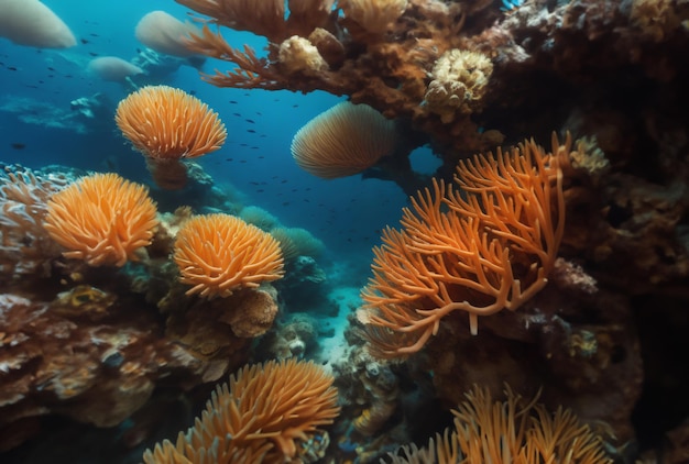 Los corales son una atracción popular para los arrecifes de coral.