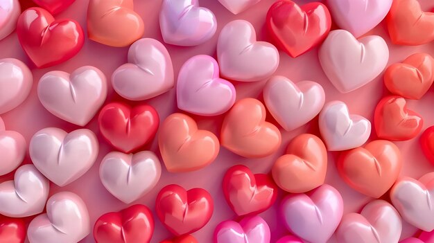 Corazón 3D brillante con un fondo realista