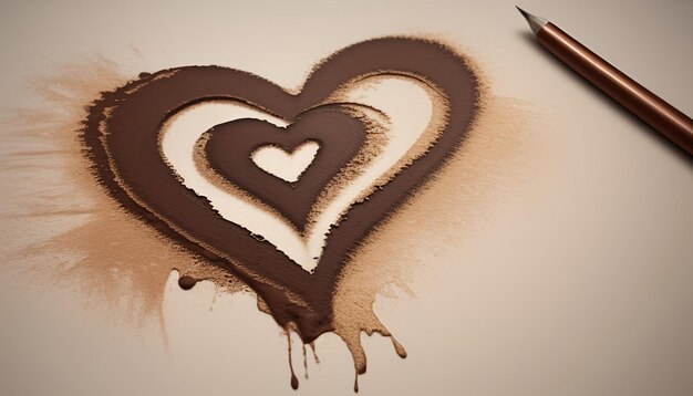 El corazón de amor de chocolate