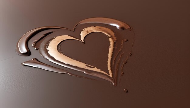 El corazón de amor de chocolate