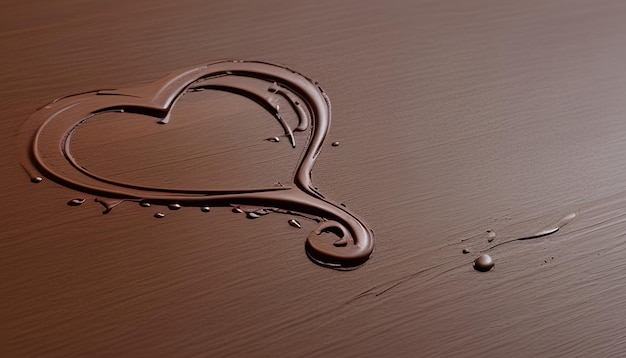 El corazón de amor de chocolate