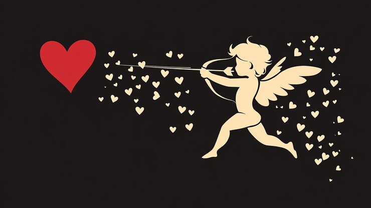 un corazón con un arco y un corazón en él