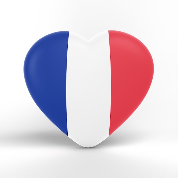 Corazón de la bandera de Francia