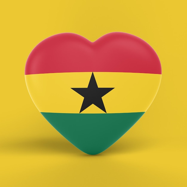 Corazón de la bandera de Ghana