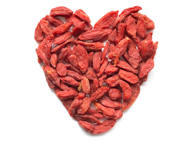 corazón de bayas de goji