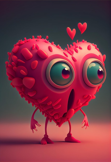 Corazon, Cartoon, lustig, 3d, Dibujos Animados, Amor, Liebe, Herz