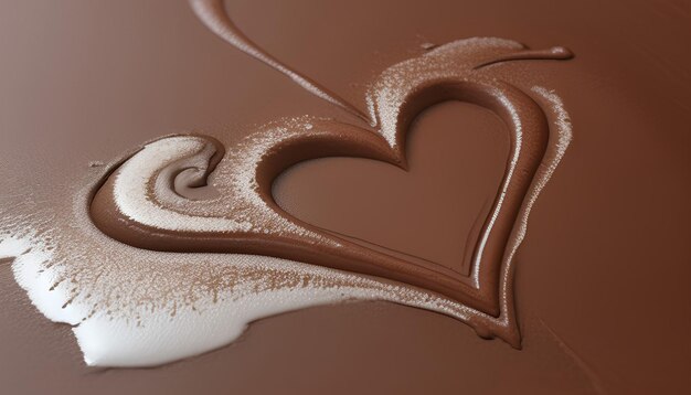 Foto el corazón de chocolate