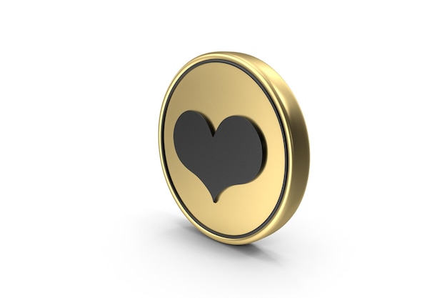 Corazón como icono de logotipo de moneda de amor