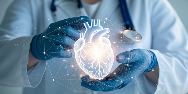 un corazón con un corazón que dice tratamiento médico