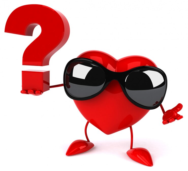 Foto corazón divertido - personaje 3d