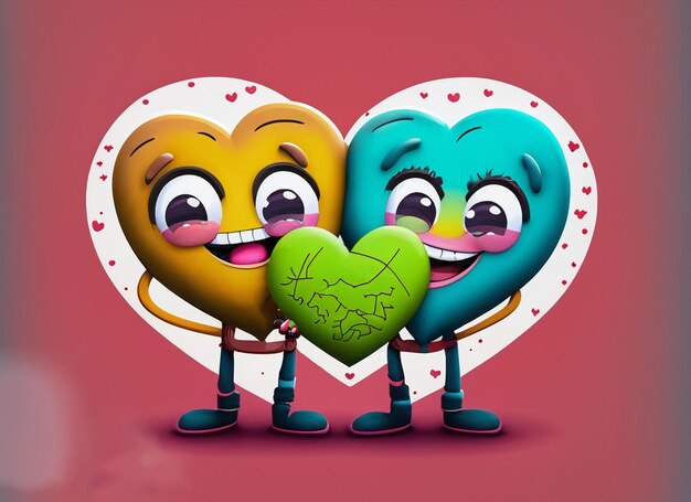 corazón en dos dedos con emoji de sonrisa para el día de San Valentín