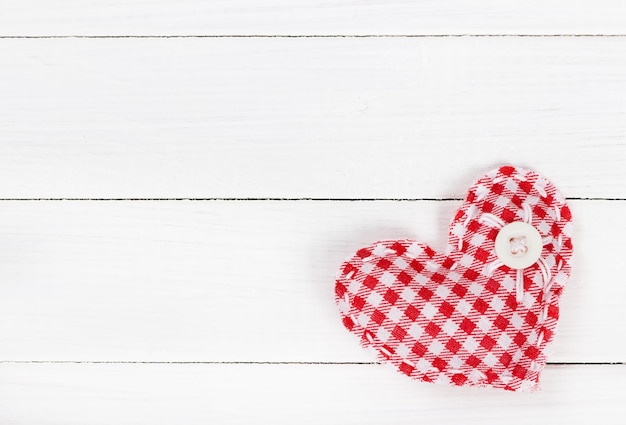 Corazón de dos telas para el día de San Valentín