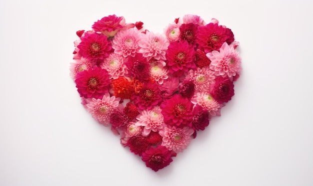 Un corazón de flores es un hermoso símbolo de afecto Creando usando herramientas generativas de IA