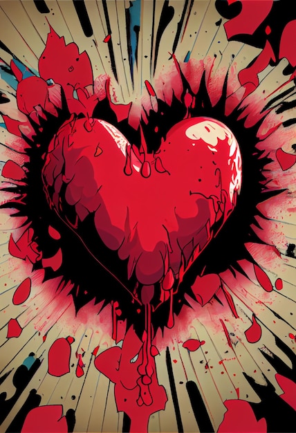 Corazon, heart, rojo, comics, color, cartoon, love, san valentin