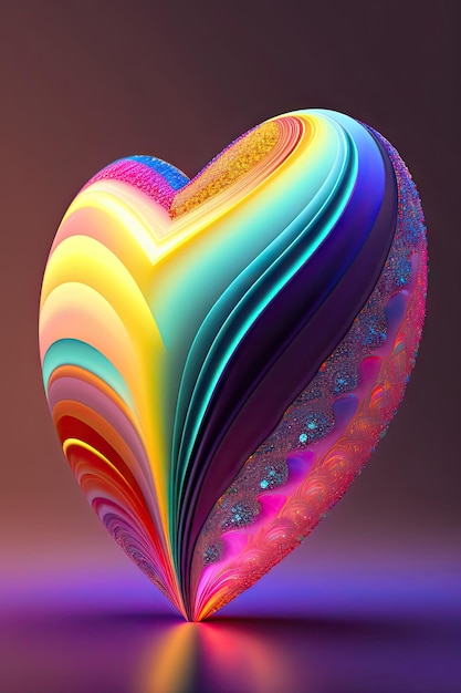 Corazón hermoso abstracto para el día de San Valentín Día de la madre Día del padre Fondo claro de fantasía