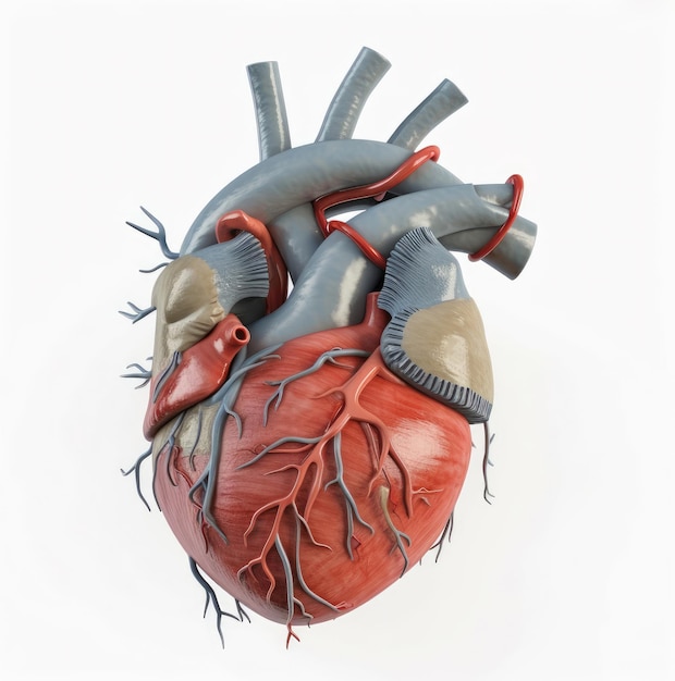 corazón humano, cicatrizarse, 3d