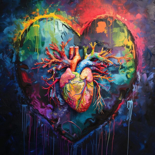 El corazón humano en colores vivos